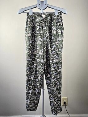 J. Crew Collection Floral 100% Silk  Pants in Green & Pink Size 4T